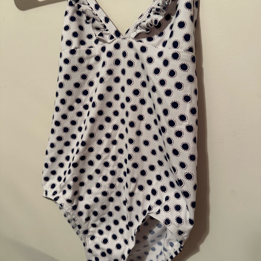 Eberjey one piece dots swimsuit Kid’s Size 8 With Fringes